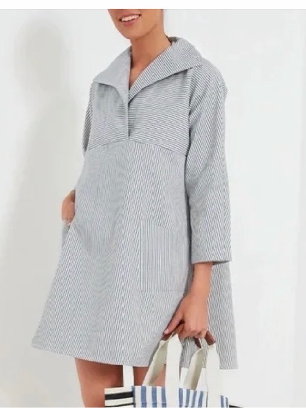 Tuckernuck Blue and White Striped Sloane dress